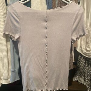 Abercrombie & Fitch Ruffle Edge Tee